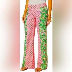 Lilly Pulitzer Pink Shandy Oh Diamond Girl Palazzo Pants -XL